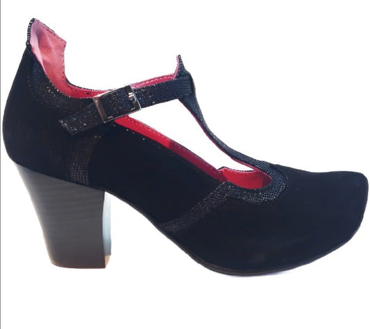 Cerise Black suede print- last pair 36 and 40! - Chanii B