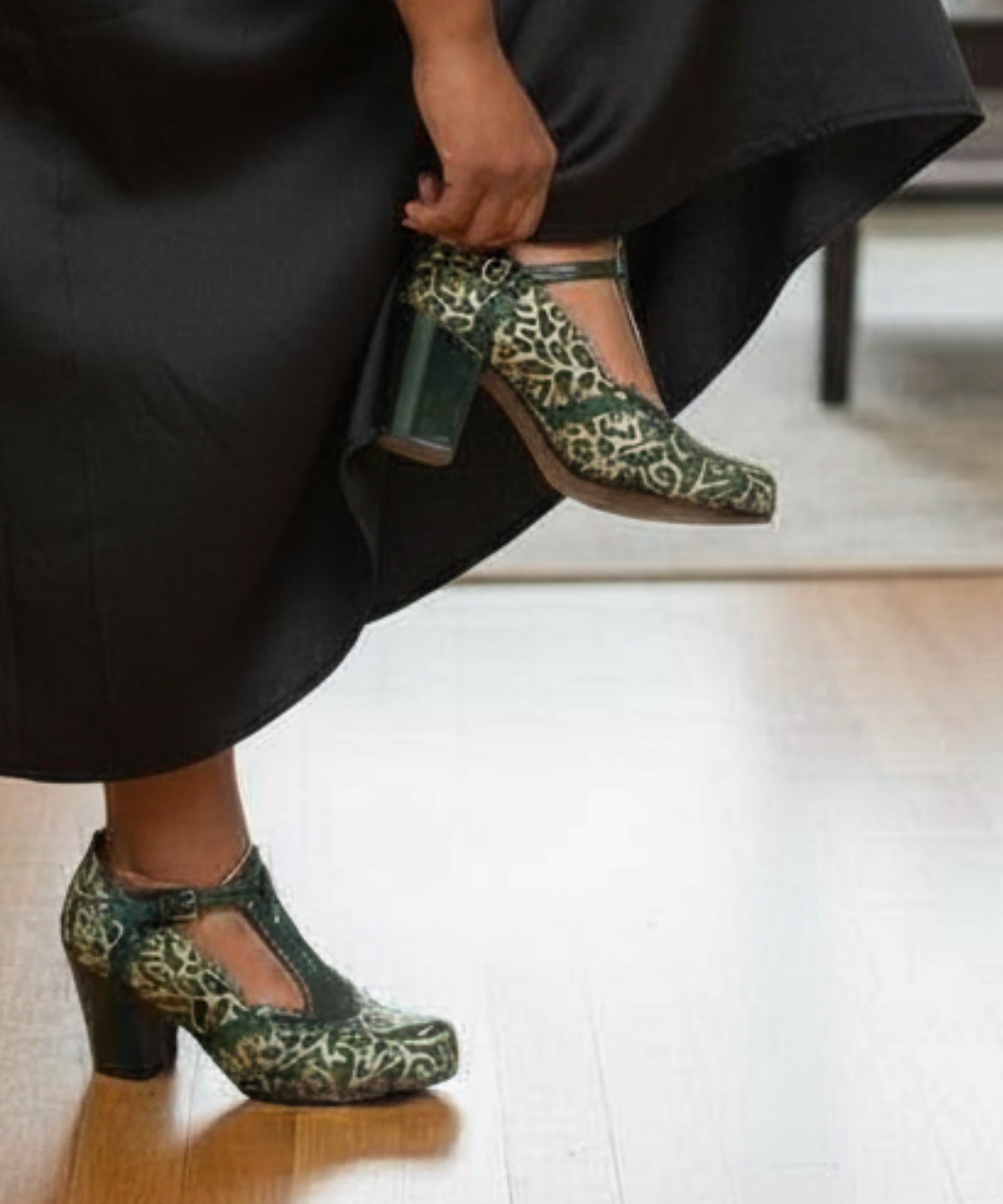 Cerise Teal green scroll- Limited edition - Chanii B