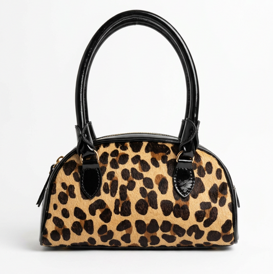 Bella - Mini sac en cuir fuchsia et orange