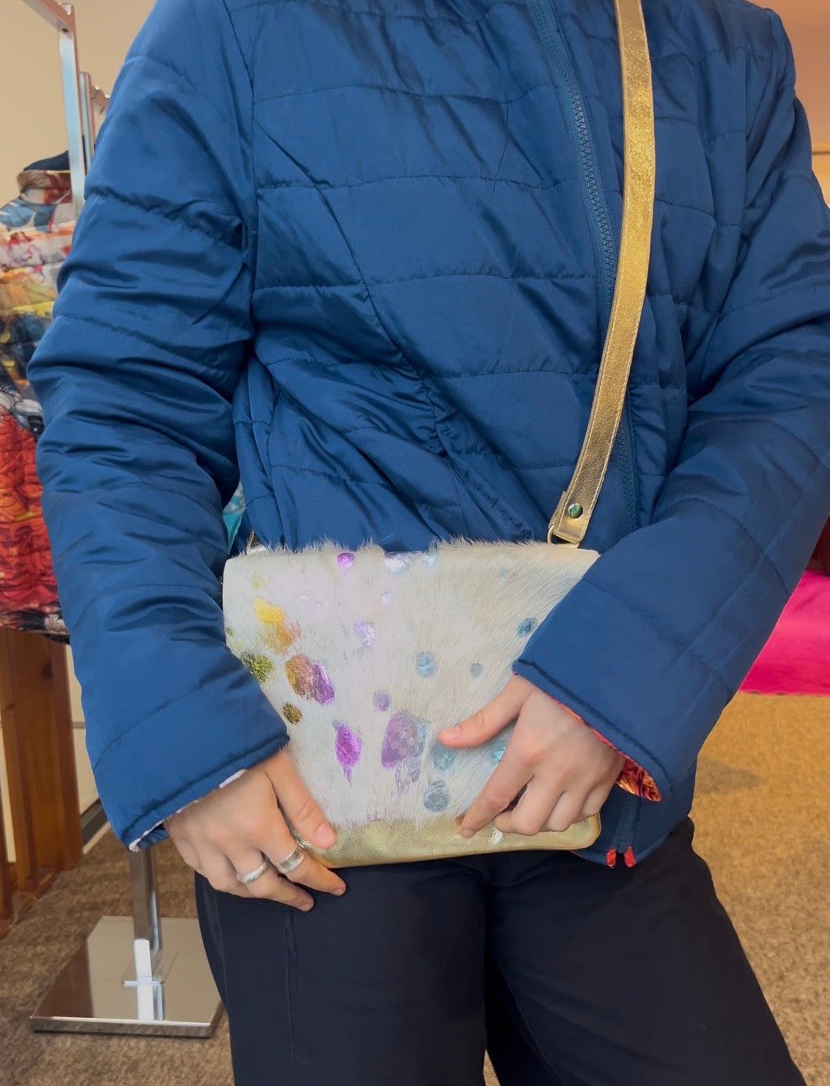 Vino- Petit sac bandoulière White rainbow- Précommande