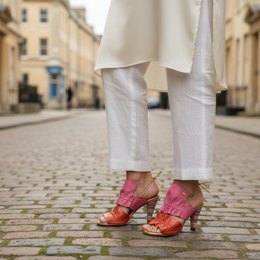 Saturn Fuchsia and orange open slide- PRE ORDER