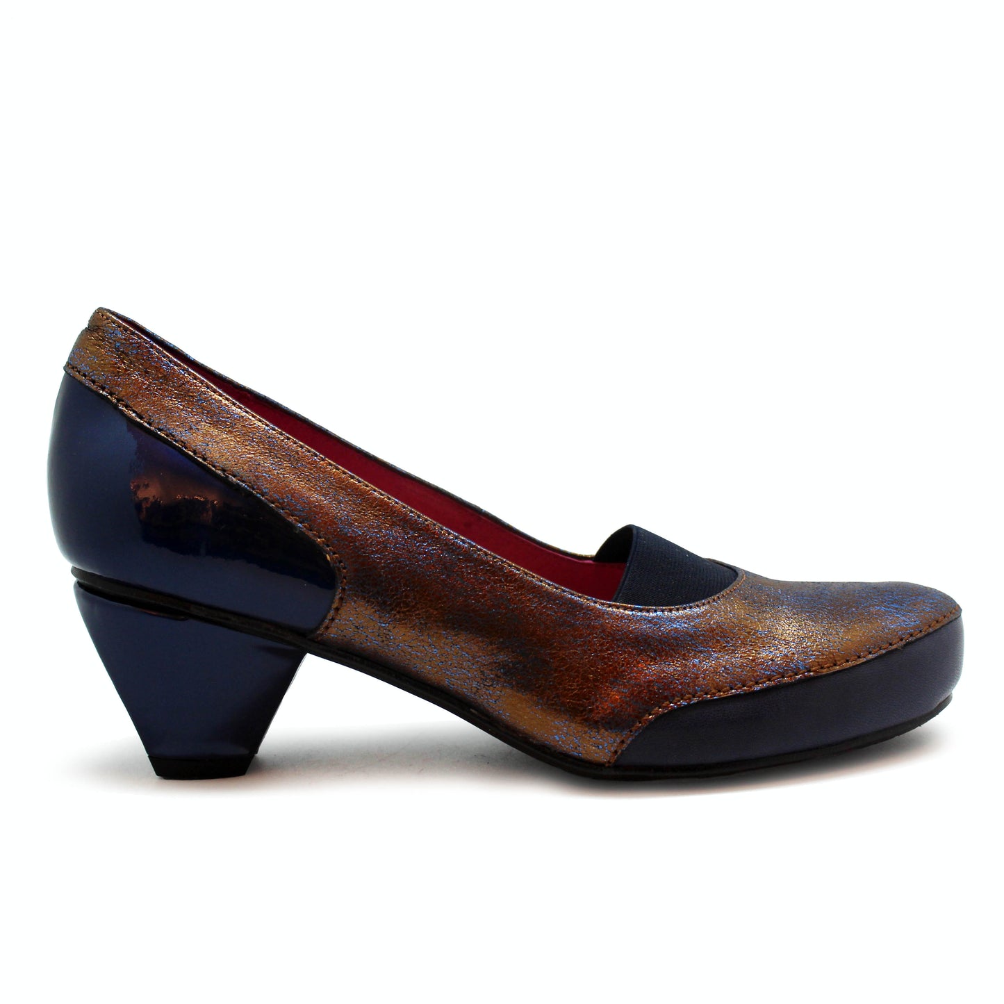 Seine - Bronze/navy Low heel shoe- Last pairs 36, 39 and 41