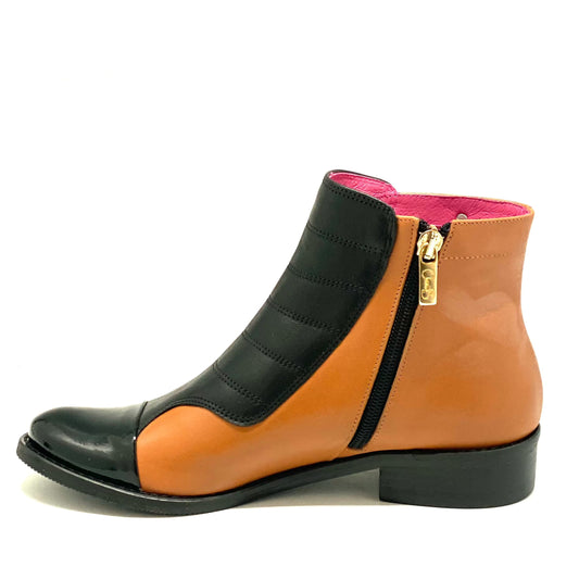Tudor - Black and natural Ankle Boot