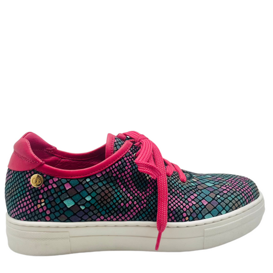 Pucker Up-Multi print lace up sneaker- NEW!