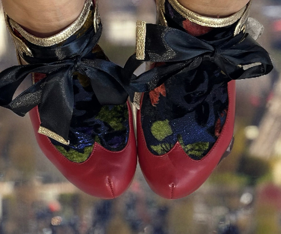 Diana - Red block heel shoe