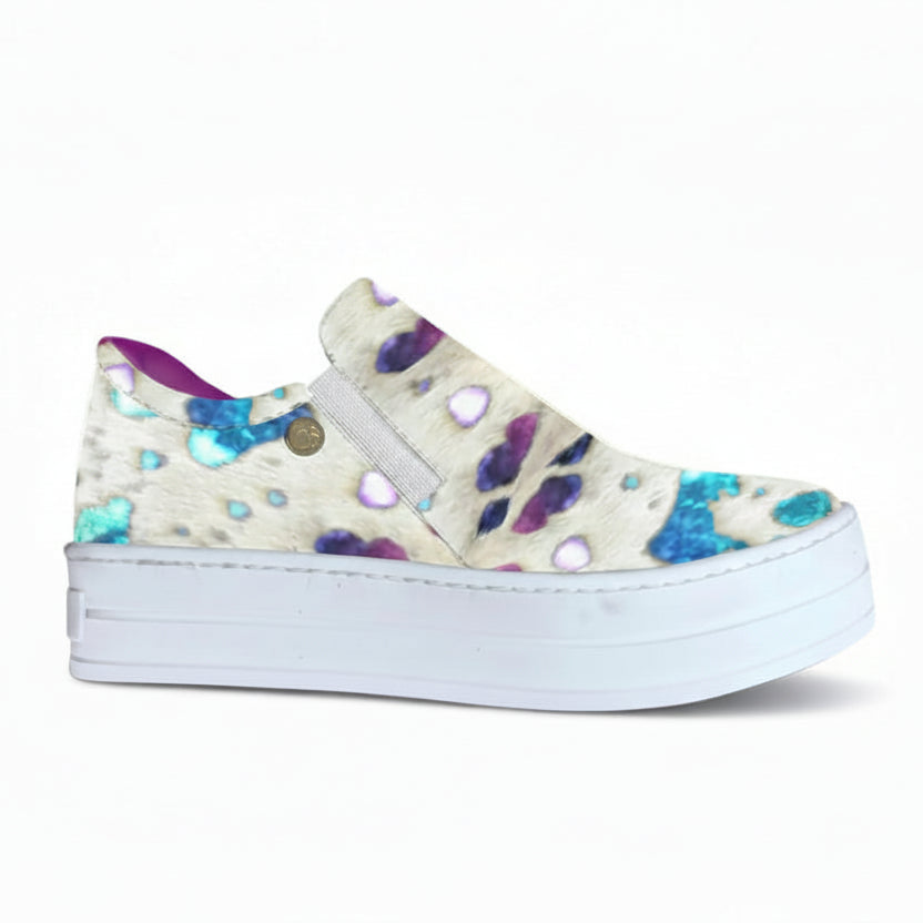 Scala - White rainbow unicorn sneaker