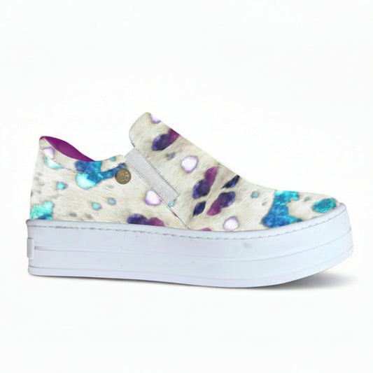 Scala - White rainbow unicorn sneaker