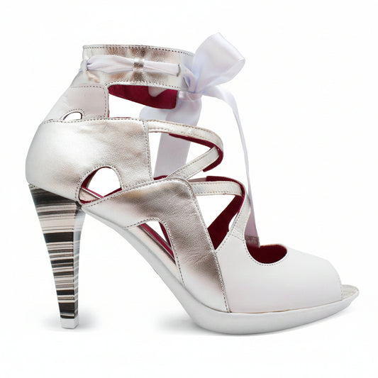 Jupiter - White/Silver Sandal