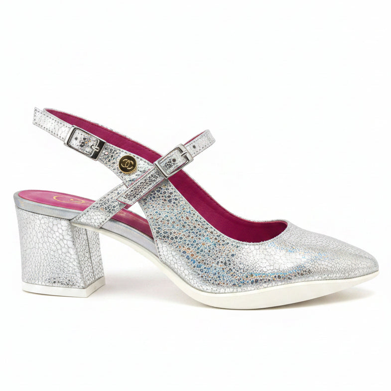 Lola- Silver bar shoe