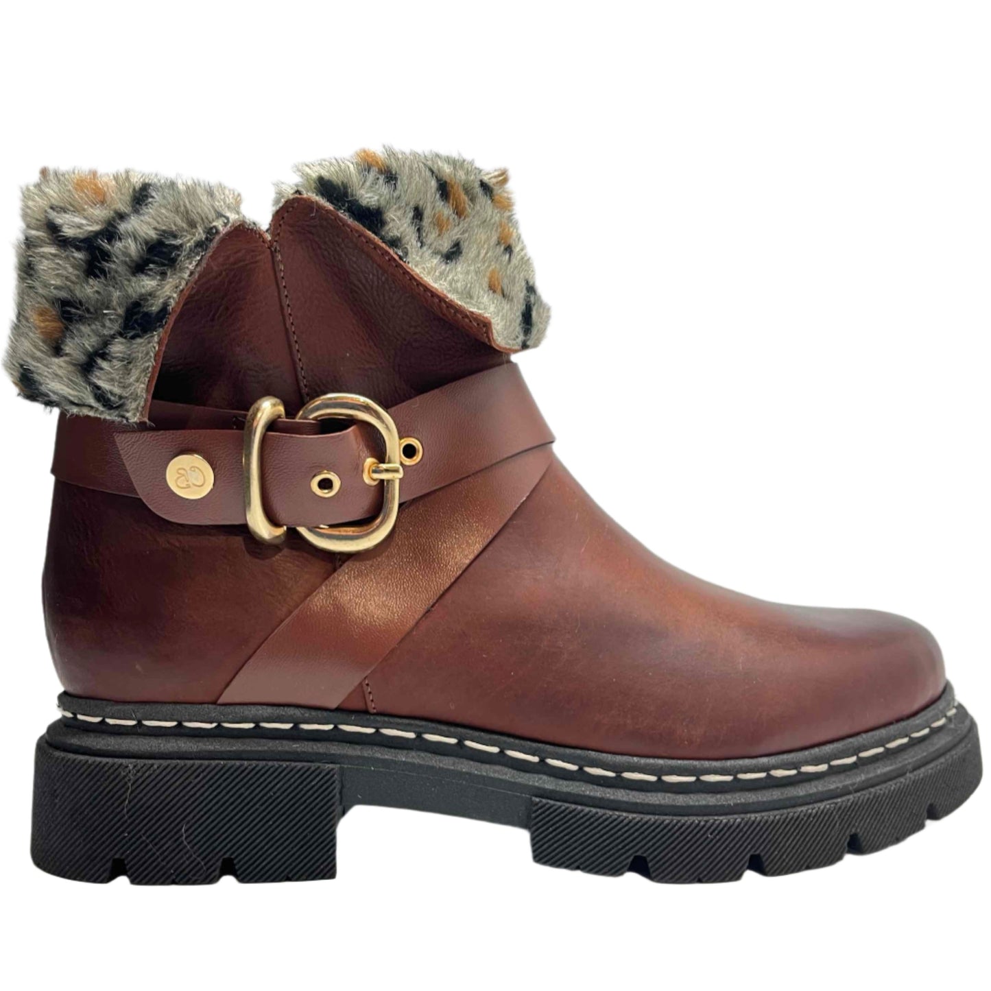 Lyone -Brown warm lined ankle boot