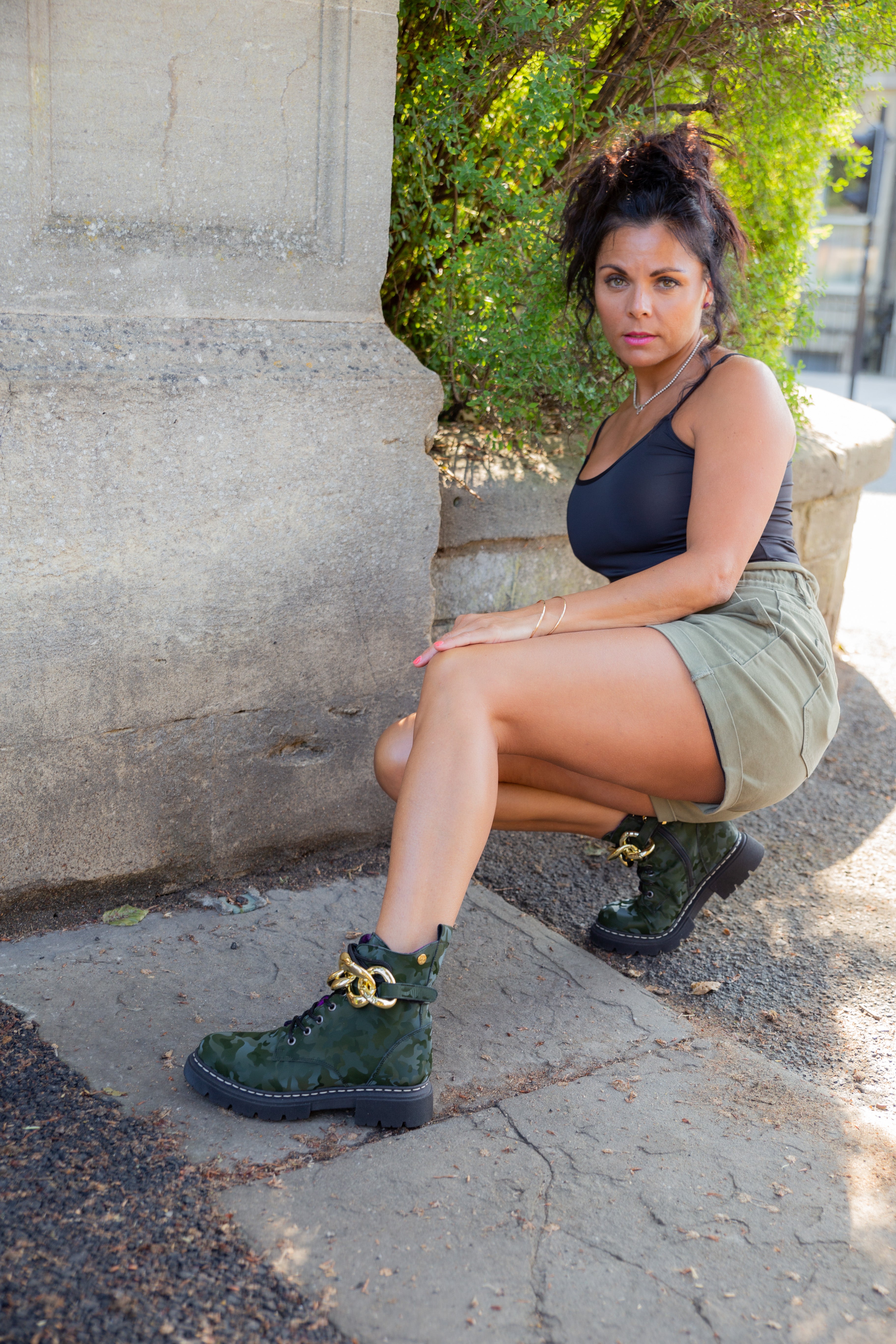 Camo ankle cheap boots