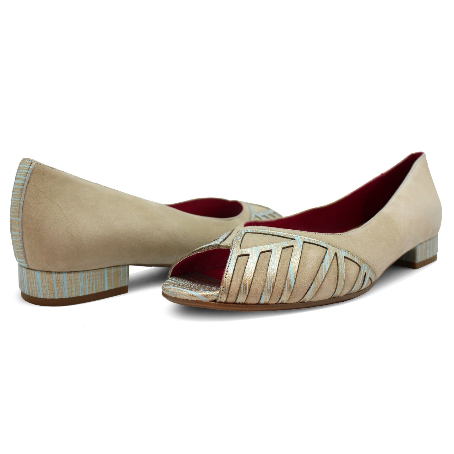 Peruse - Natural/Mint flat shoe