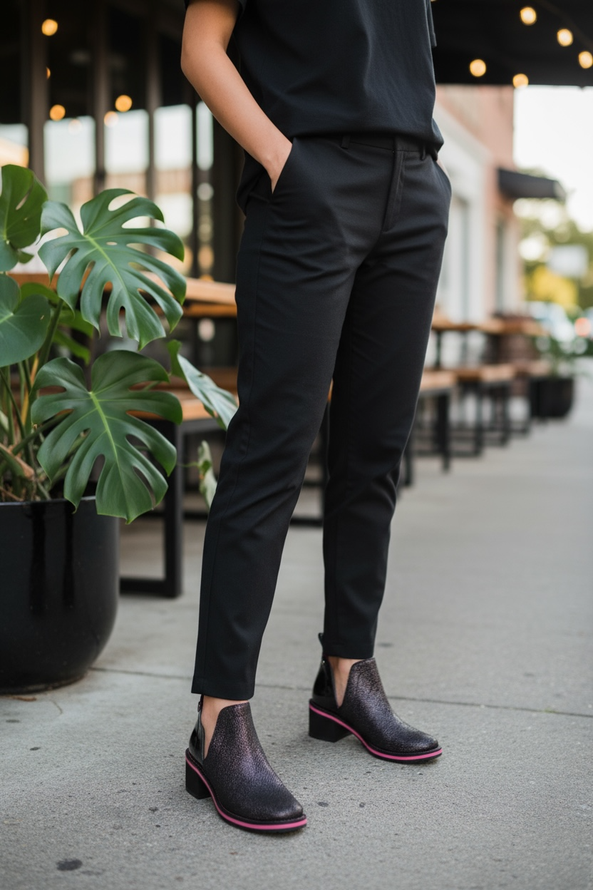 Zigg - Purple- Black ankle boot - Chanii B