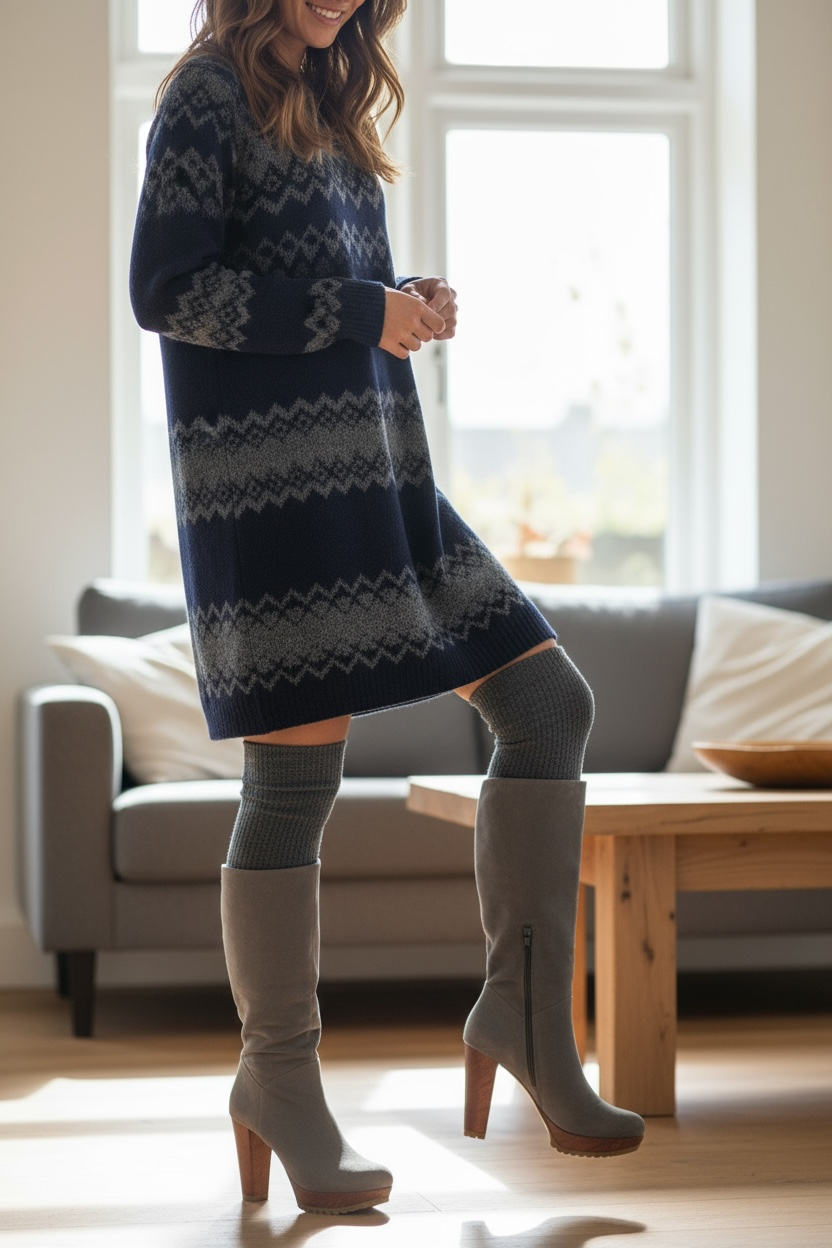 Champignon - Grey Suede Copper platform boot - Chanii B