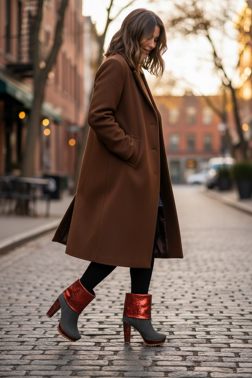 Champignon - Grey Suede Copper platform boot - Chanii B