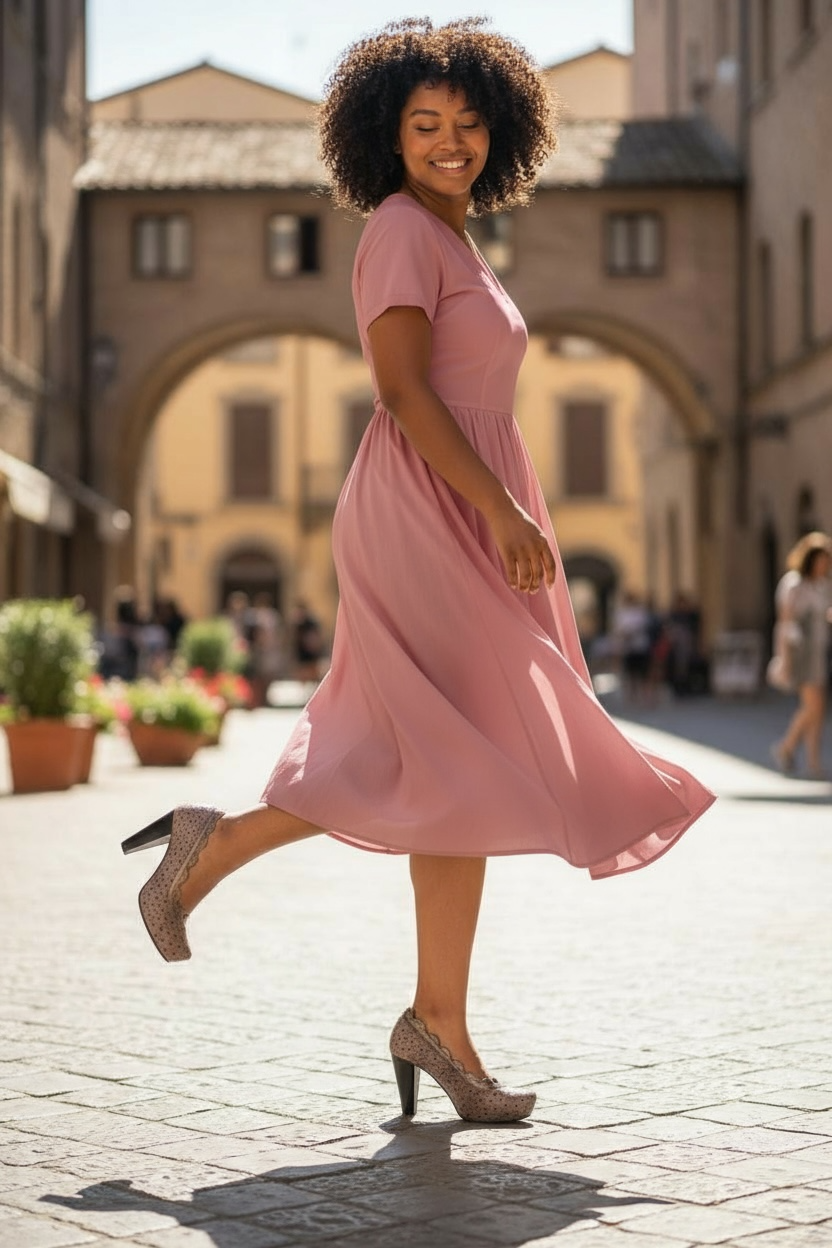 Beau - Grey Pattern dress heel - Chanii B