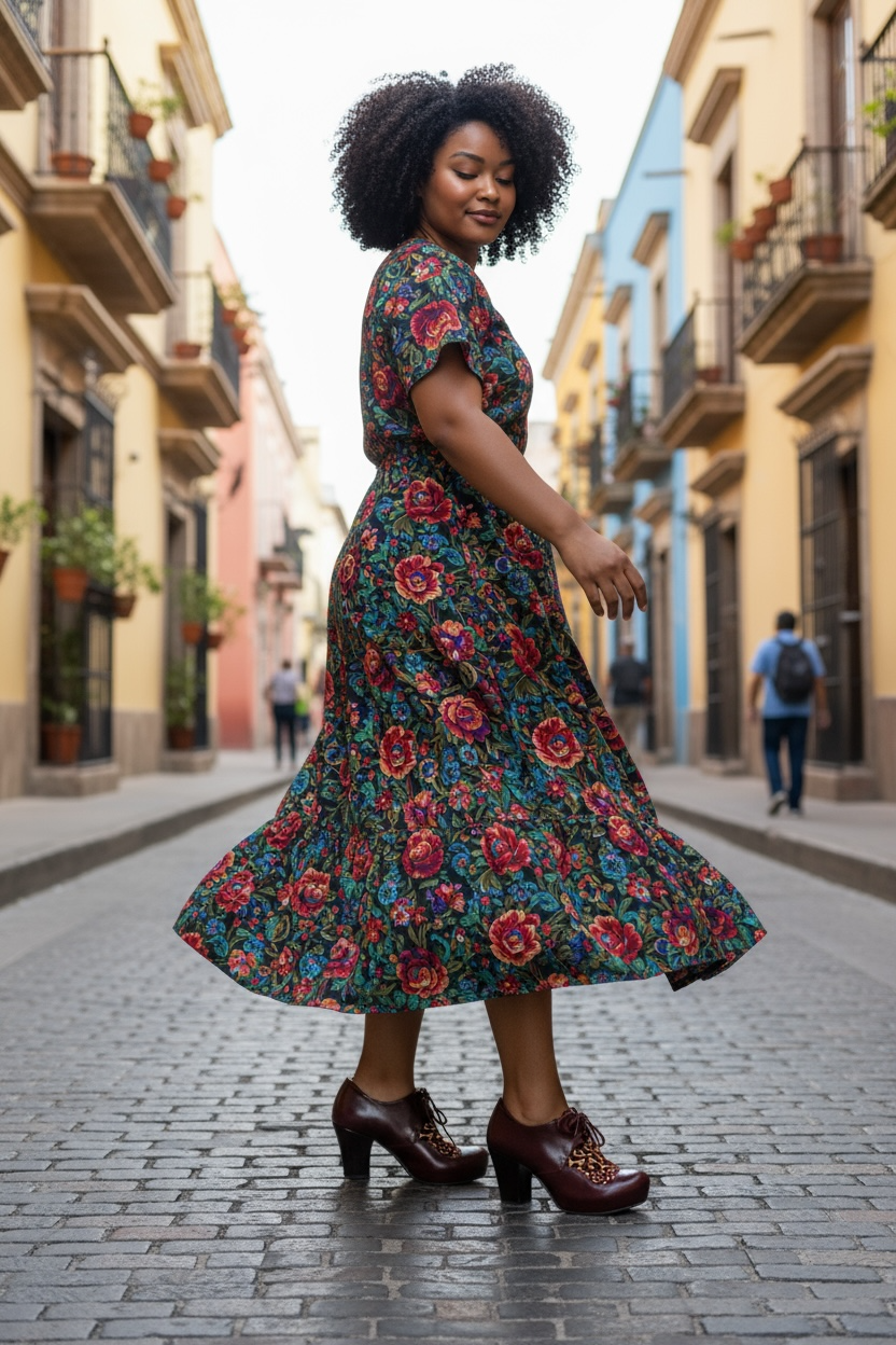 Bois - Wine swirl Lace up heel - Chanii B