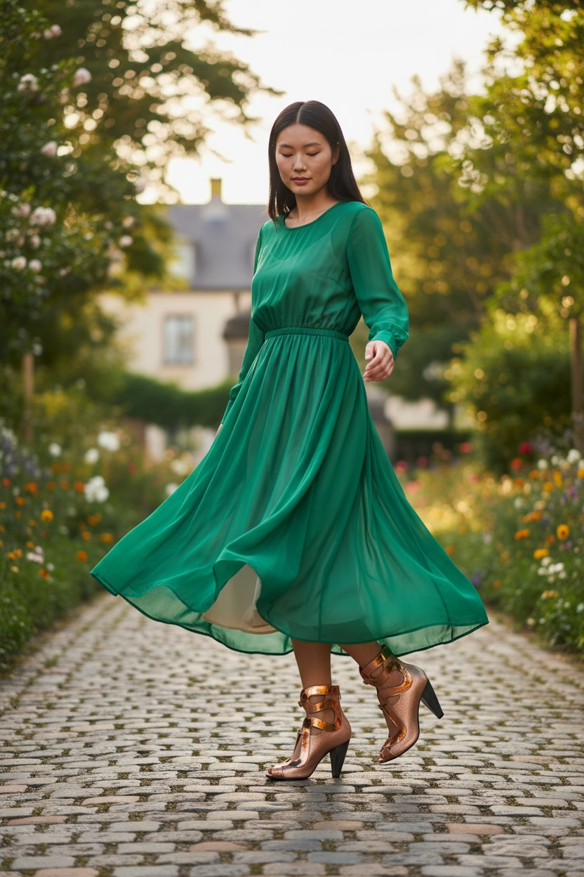 Serpent - Rose Gold high heel peep toe shoe- last pair 41!