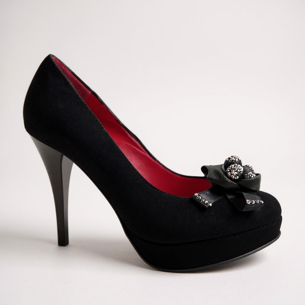 Belle Black suede sparkle