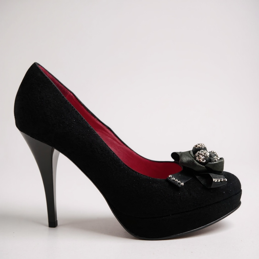 Belle Black suede sparkle