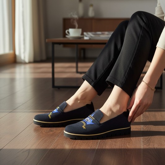 Boom - Navy slip on -Bee Crown shoe