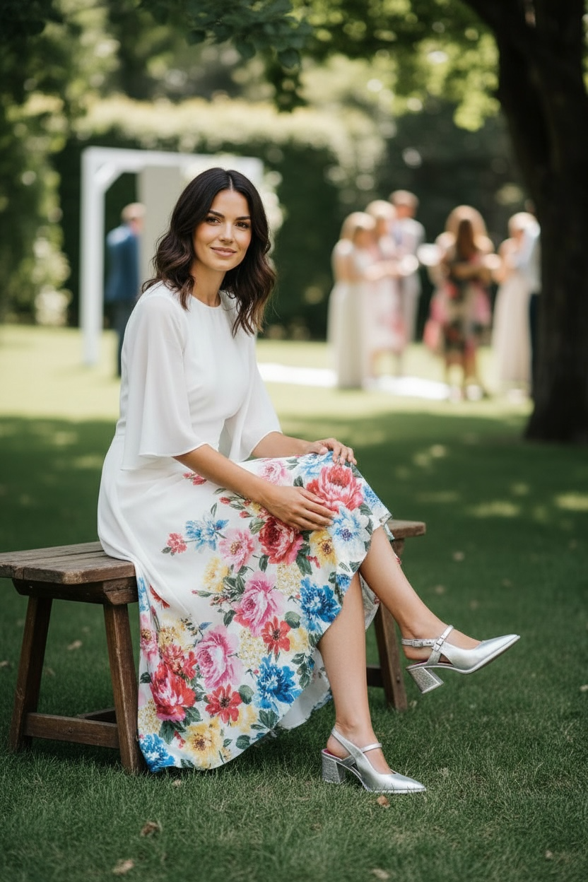 Lola- Silver bar shoe