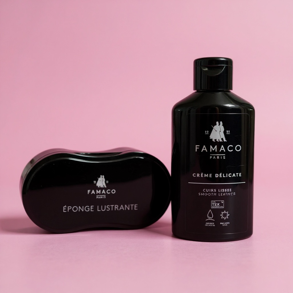 Leather cream-black and shine bundle