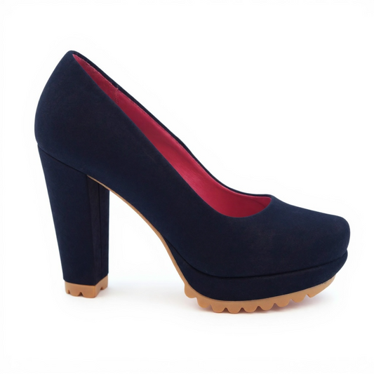 Pate - Black Suede Platform Shoe