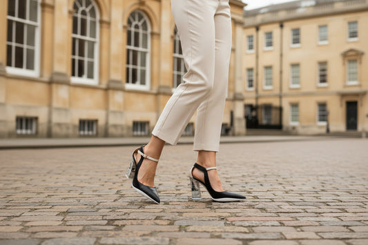 Pointure -Black/White Newsprint High heel shoe