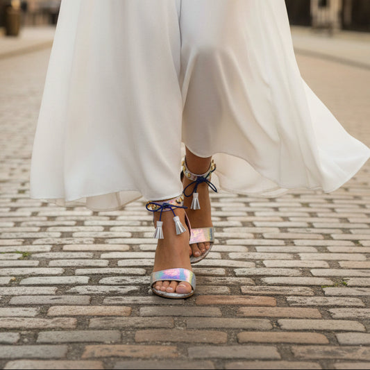 Rockin pink foil open toe- Pre order