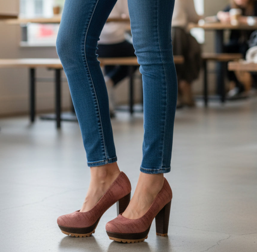 Pate - Dusty Pink Laser Platform shoe