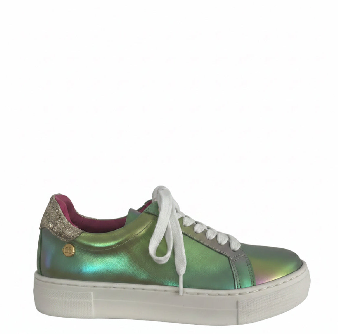 Figaro-Iridescent green sneaker