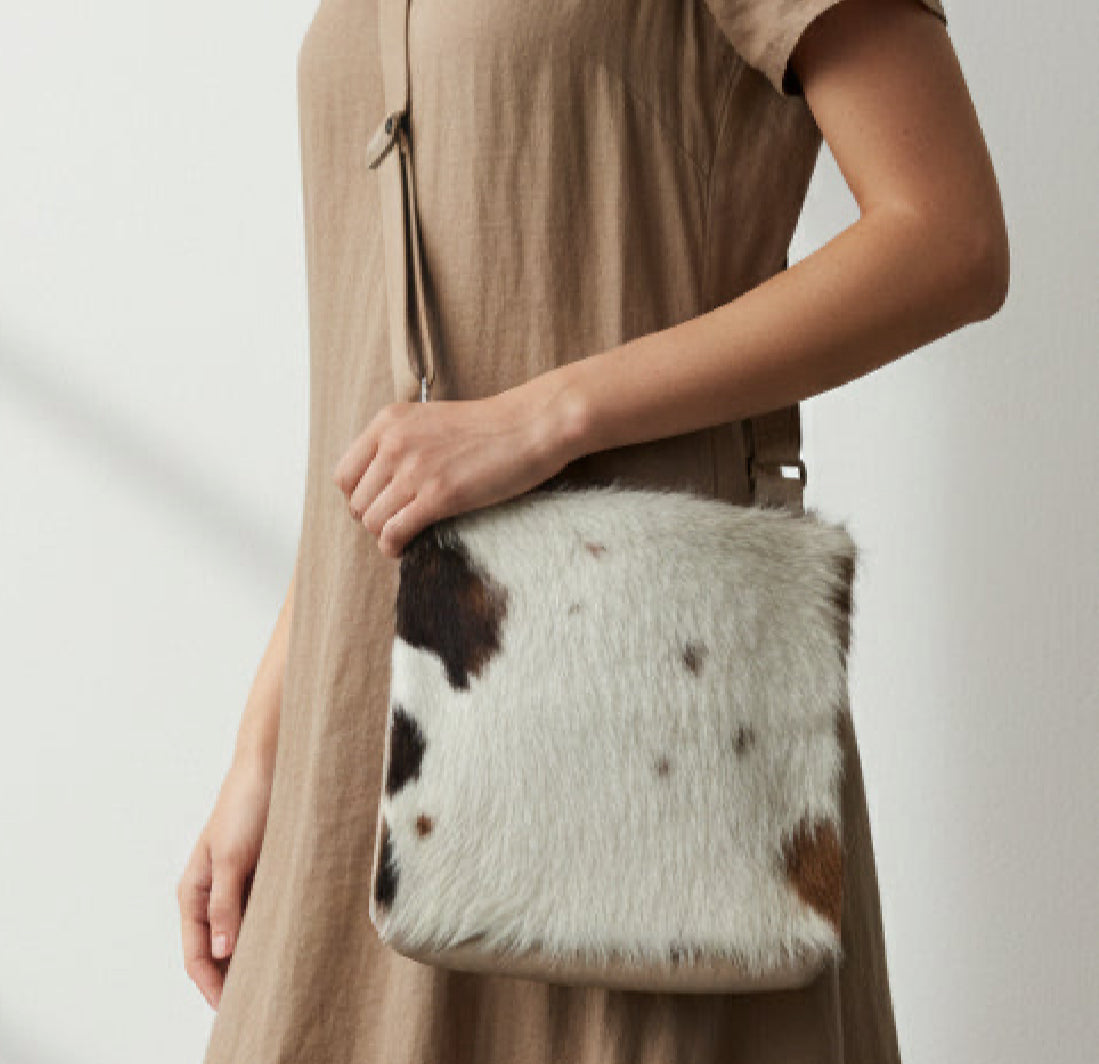 Vinette-MS leather-Natural cowhide natural messenger bag