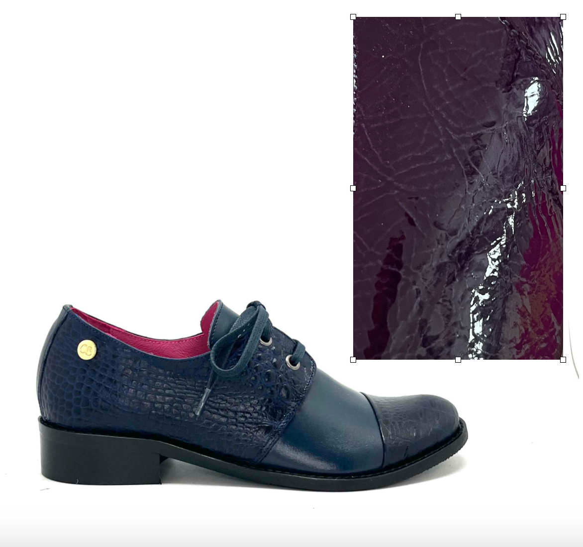 Ecoute- Navy lace up shoe