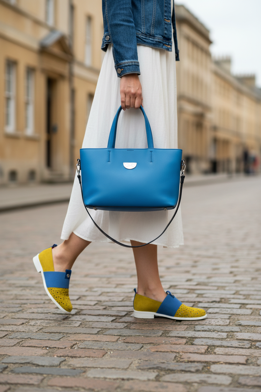 Bourbon - Yellow/blue slip on