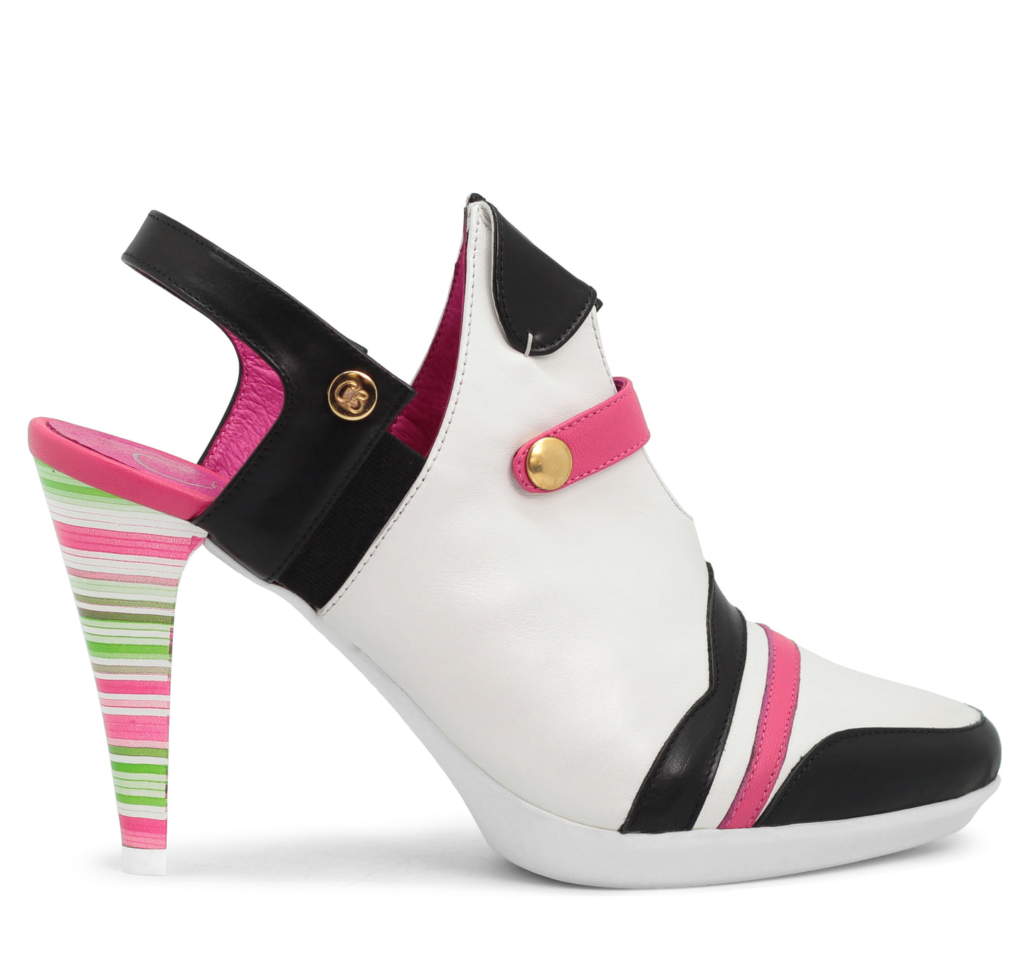 St Etienne- White multi -Sling back- PRE ORDER