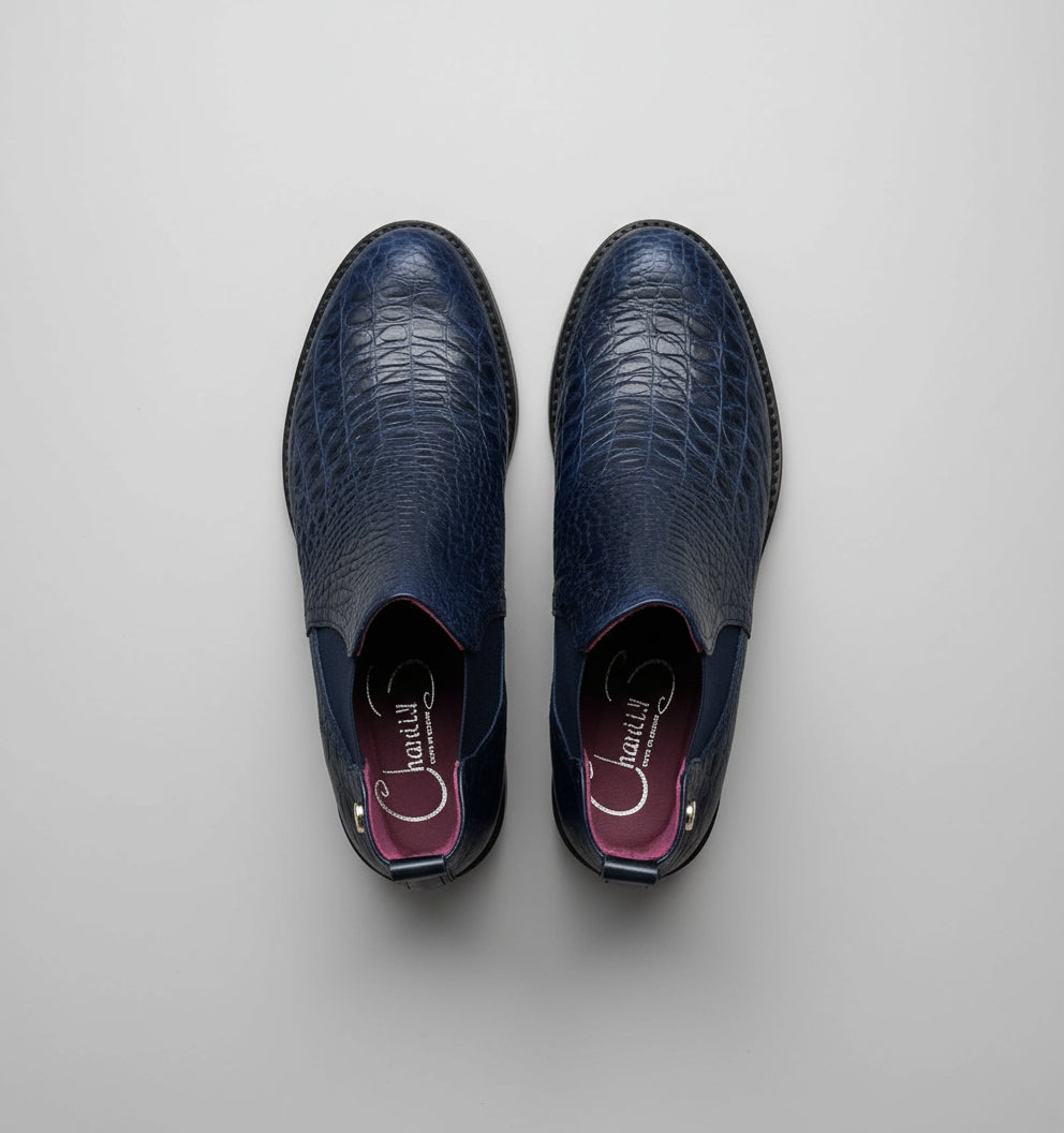 Taille Navy croc- Chelsea ankle boot - Chanii B