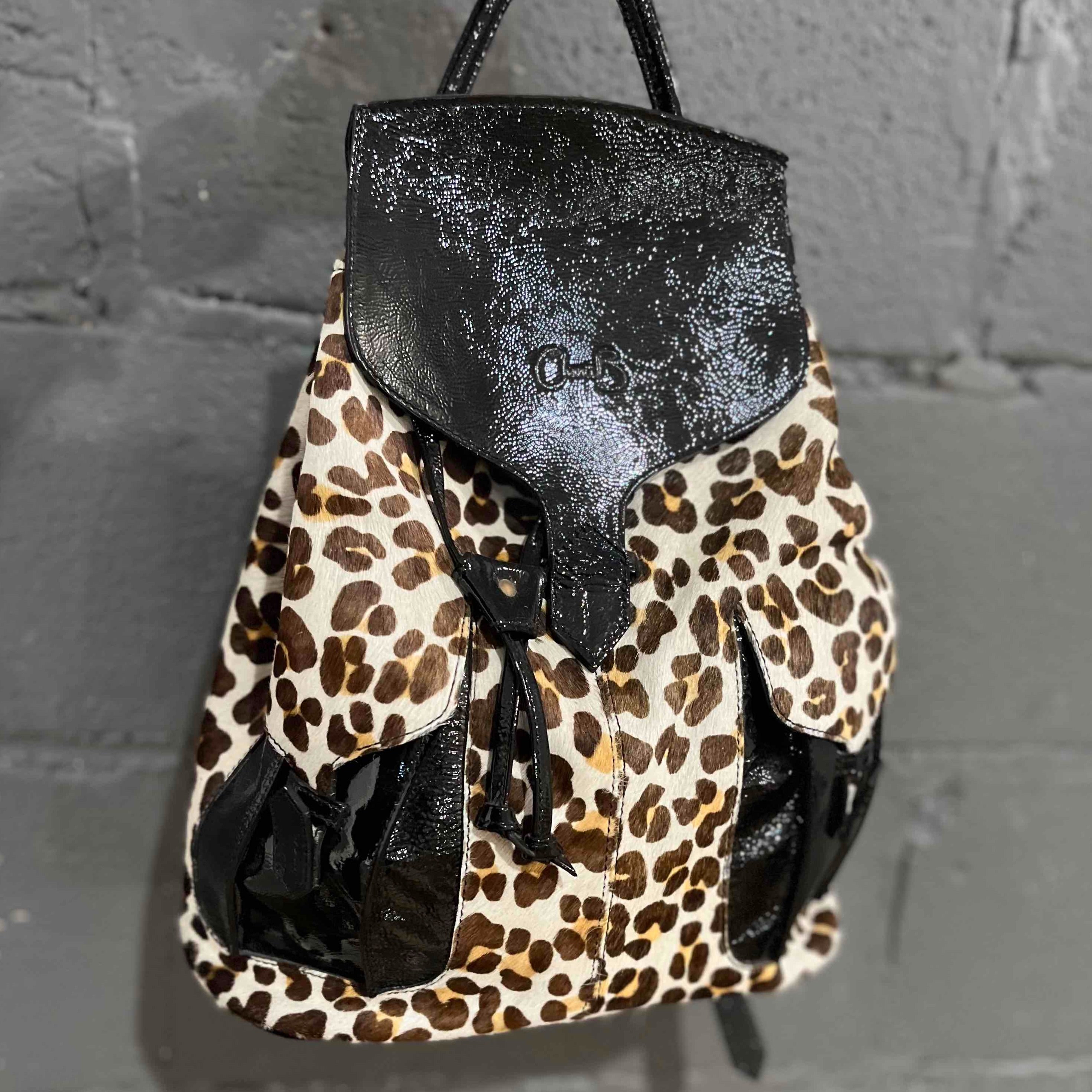 Pony skin leopard sale print bag