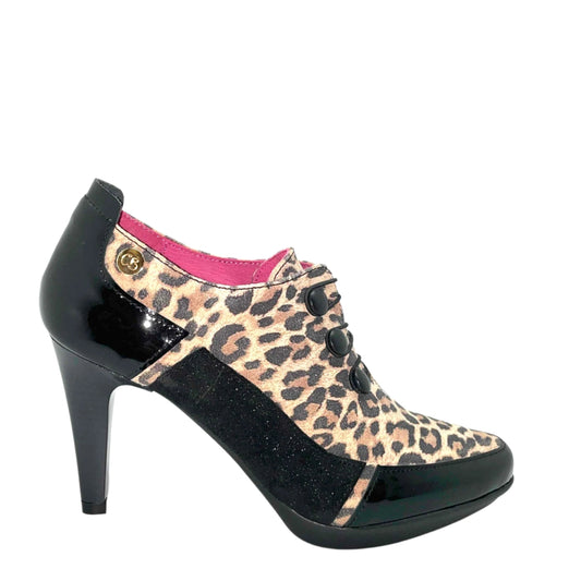 Dijon-Black leopard shoe boot