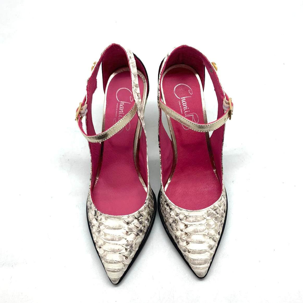 Pink sale snake heels