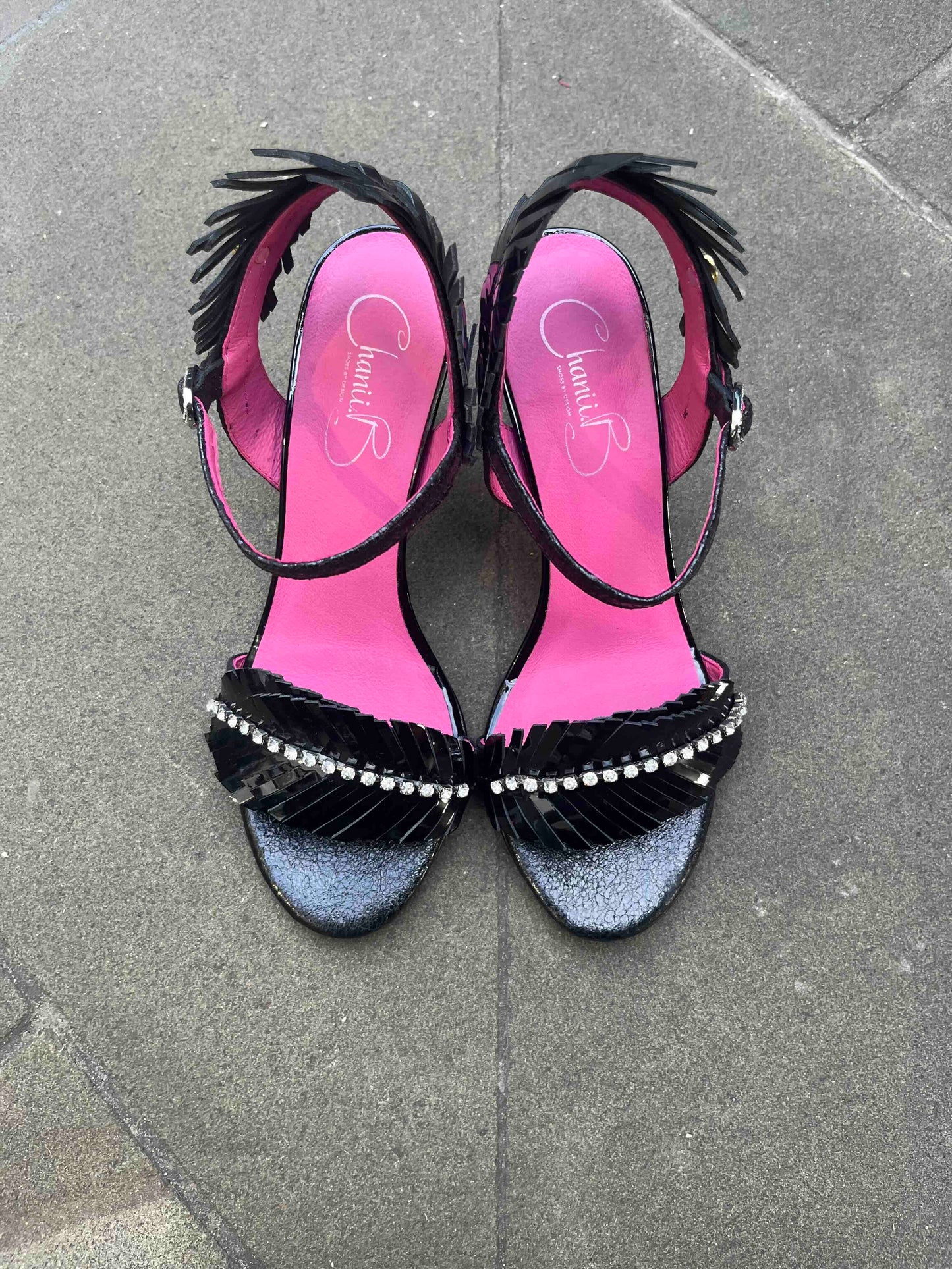Fifi Black Shimmer sandal