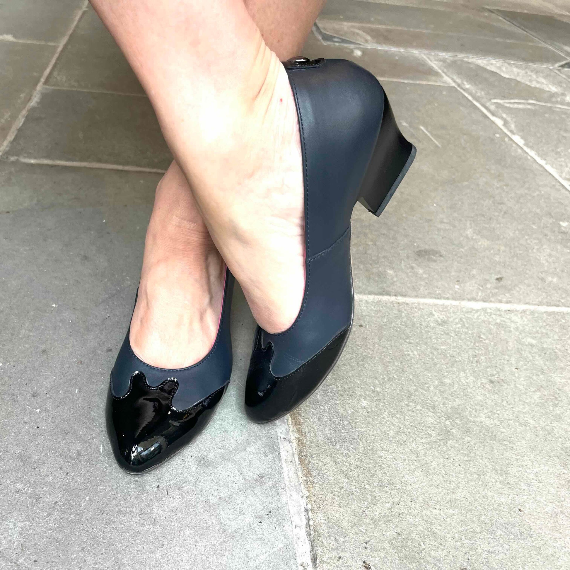 Frappuccino -navy and black dress shoe - Chanii B