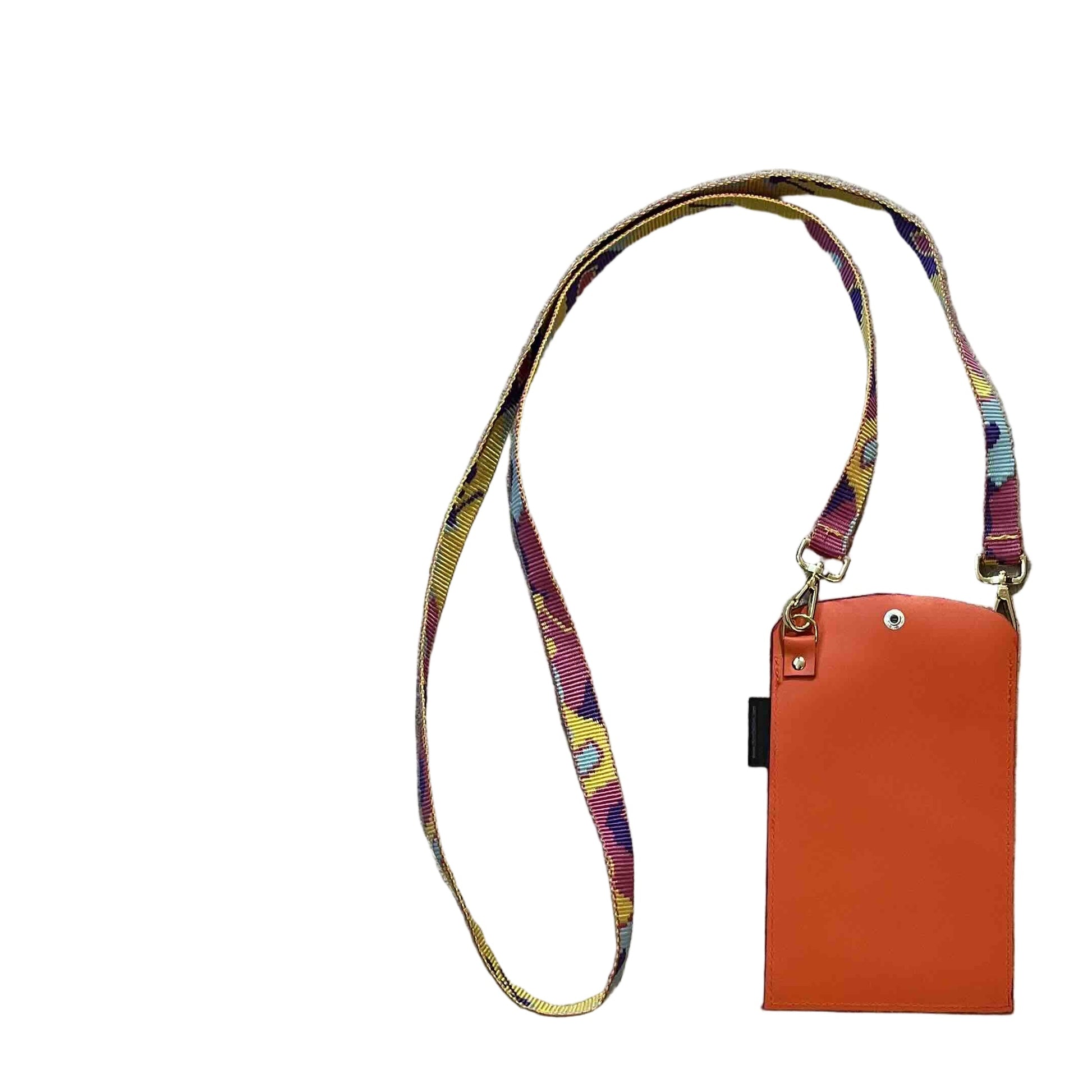 Le Paquete-Fuchsia cow hide-orange phone holder bag - Chanii B