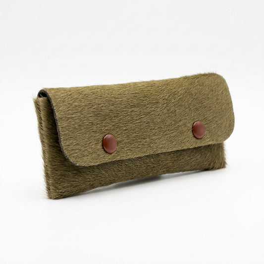 Case- Taupe natural cowhide eye glass case