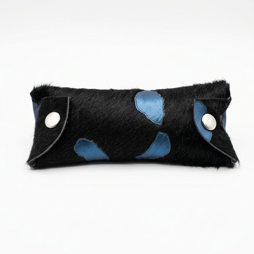 Case- Black and silver navy eye glass case