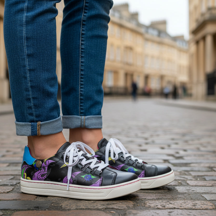 Skate Doodle Black Sneaker