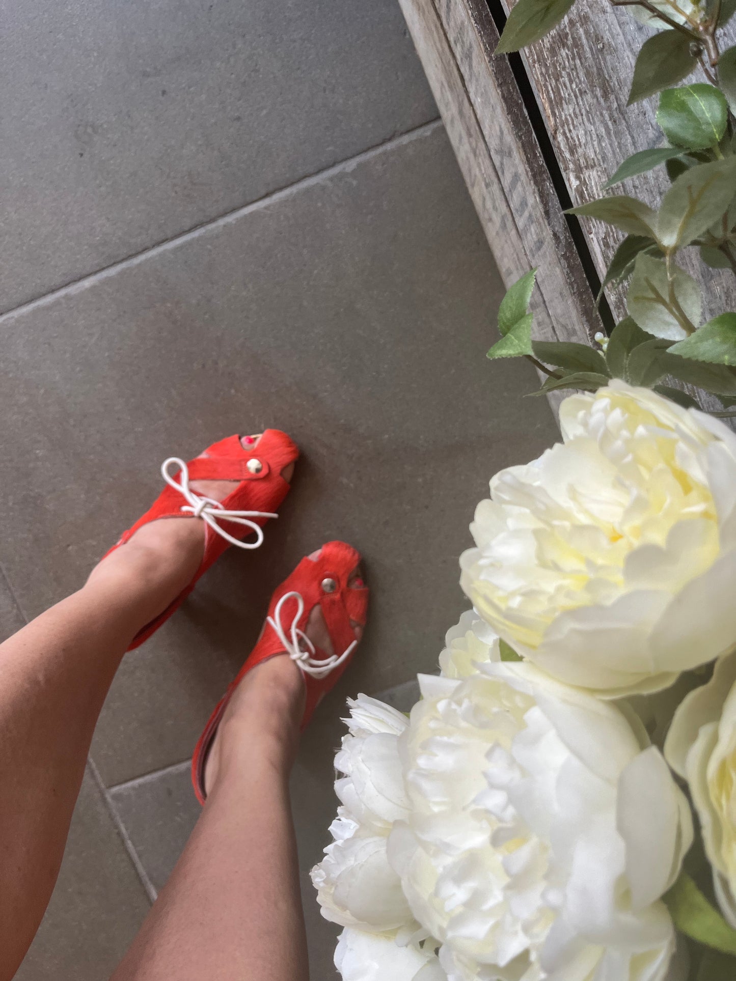 Coco - Orange heel shoe