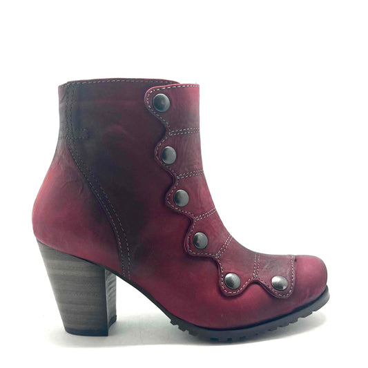 Jour - Cranberry/Grey- Ankle Boot