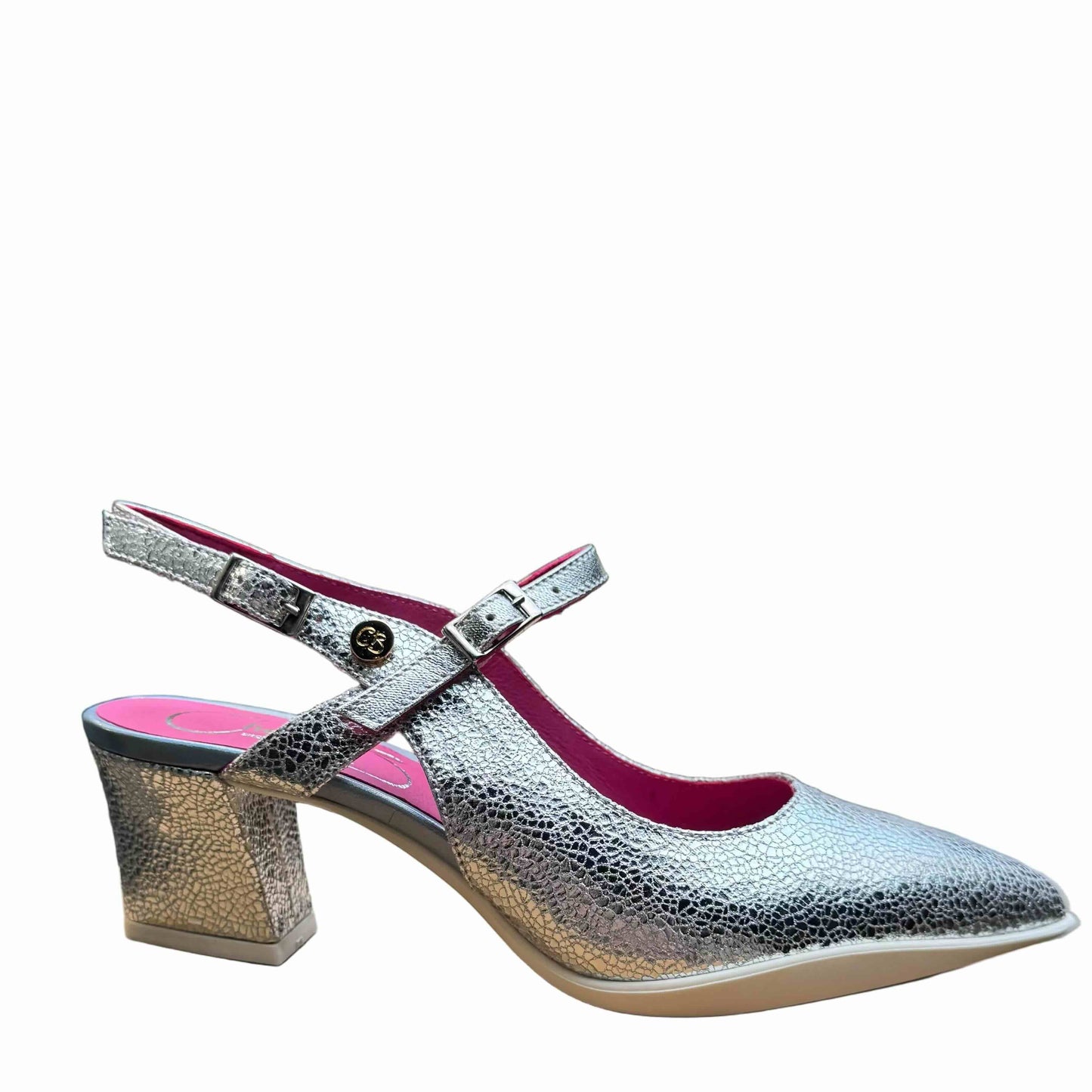 Lola- Silver bar shoe