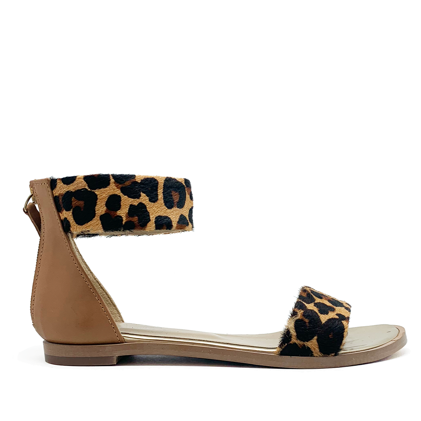 Animal print sale sandals flat